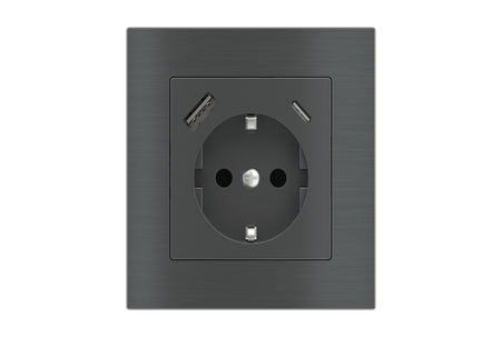 سوکت برق مربعی USB دار مدل EK-PWS-DE-USB